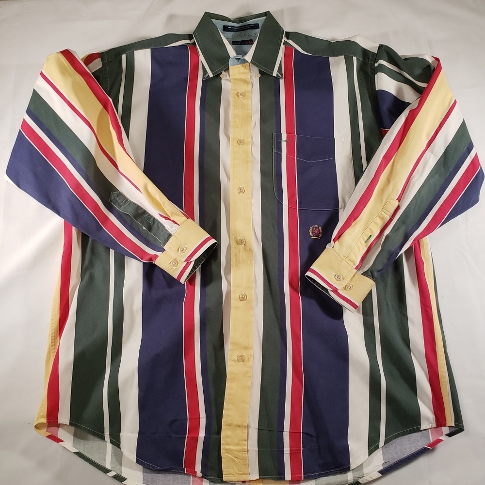 Tommy Hilfiger Men's M Button Down Shirt Multi - Picture 2 of 8